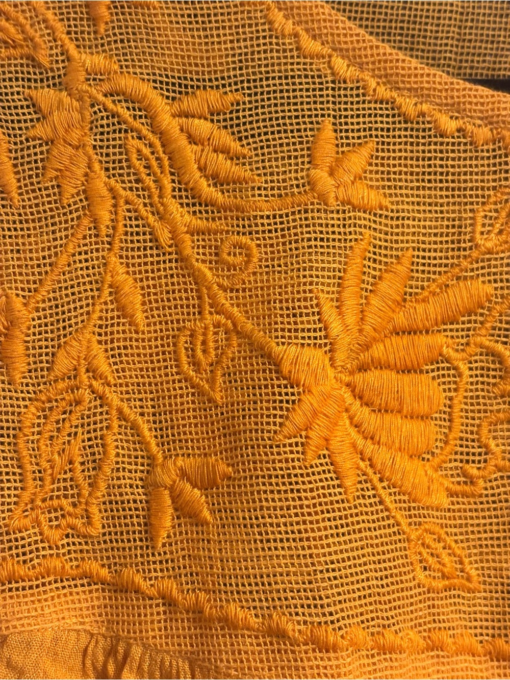 Haute Hippie Sunflower Yellow Embroidered Peasant Tunic - Picture 12 of 13